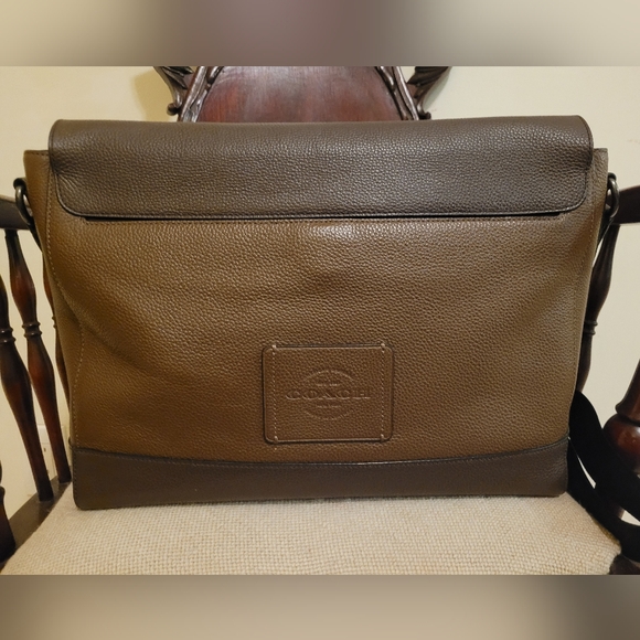 Coach 89894 Hudson Messenger In Colorblock Tobacco Mahagony Leather Bag $598 - Picture 5 of 8